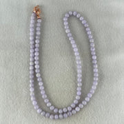 Type A Full Lavender Jadeite Beads Necklace 44.55g 66cm 6.2mm 108 Beads - Huangs Jadeite and Jewelry Pte Ltd