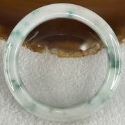 Type A Light Green Lavender with Blueish Green and Yellow Piao Hua Jadeite Bangle 49.56g Internal Diameter 52.5mm 11.7 by 8.2mm (Very Slight Internal Line) - Huangs Jadeite and Jewelry Pte Ltd
