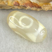 Natural Powerful Tibetan Old Oily Agate 3 Eyes Dzi Bead Heavenly Master (Tian Zhu) 三眼天诛 2.84g 19.3 by 10.1mm - Huangs Jadeite and Jewelry Pte Ltd