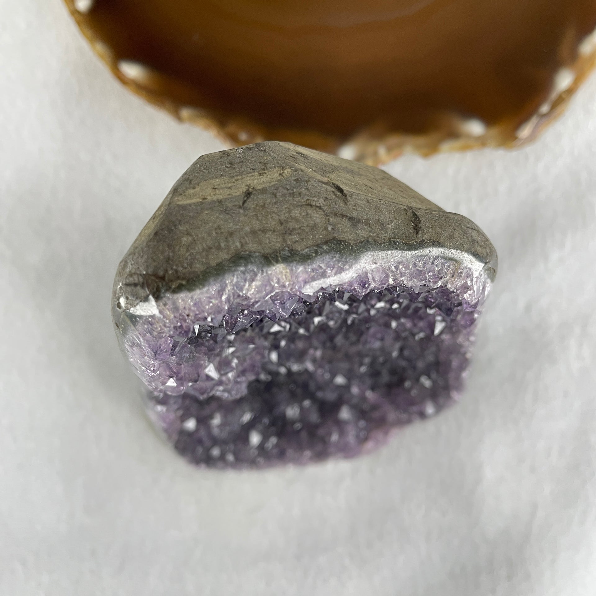 Natural Amethyst Rough Irregular Shaped Display 459.3g 85.2 by 69.4 by 96.2mm - Huangs Jadeite and Jewelry Pte Ltd