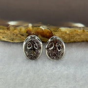 Good Grade Natural Super 7 S925 Silver Earrings 2.36g 10.1 by 7.9 by 4.5mm - Huangs Jadeite and Jewelry Pte Ltd