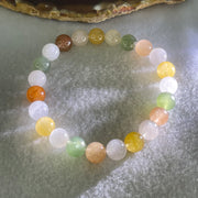 Above Average Grade Natural Muti Colour Rabbit Hair Rutilated Quartz Beads Bracelet 20.58g 17cm 8.8mm 23 Beads - Huangs Jadeite and Jewelry Pte Ltd