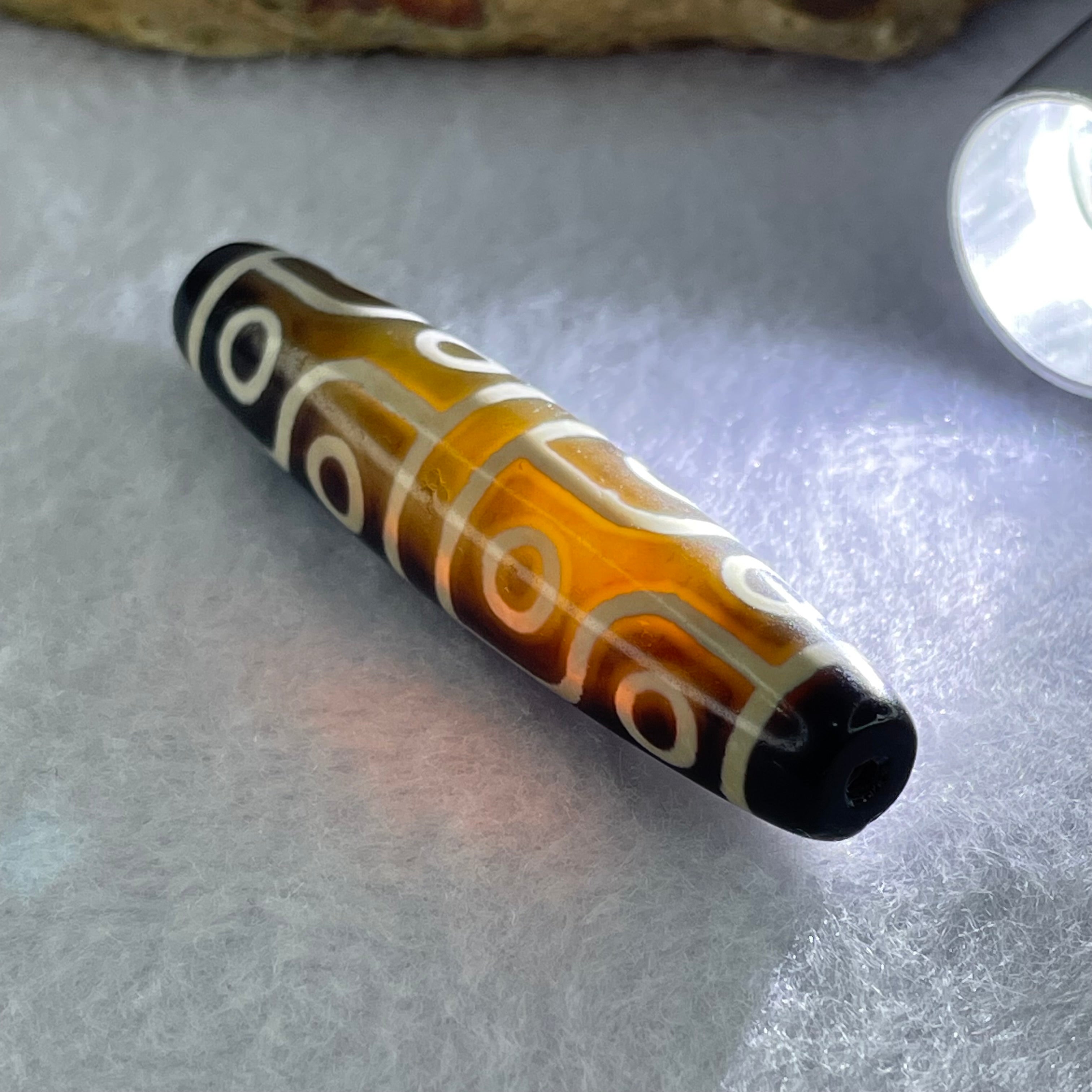 台湾天珠‼️西蔵老礦玉髄魔法陣（七星陣）七眼法曹佛顔天珠 台湾天珠‼️西蔵老礦玉髄魔法陣（七星陣）七眼法曹佛