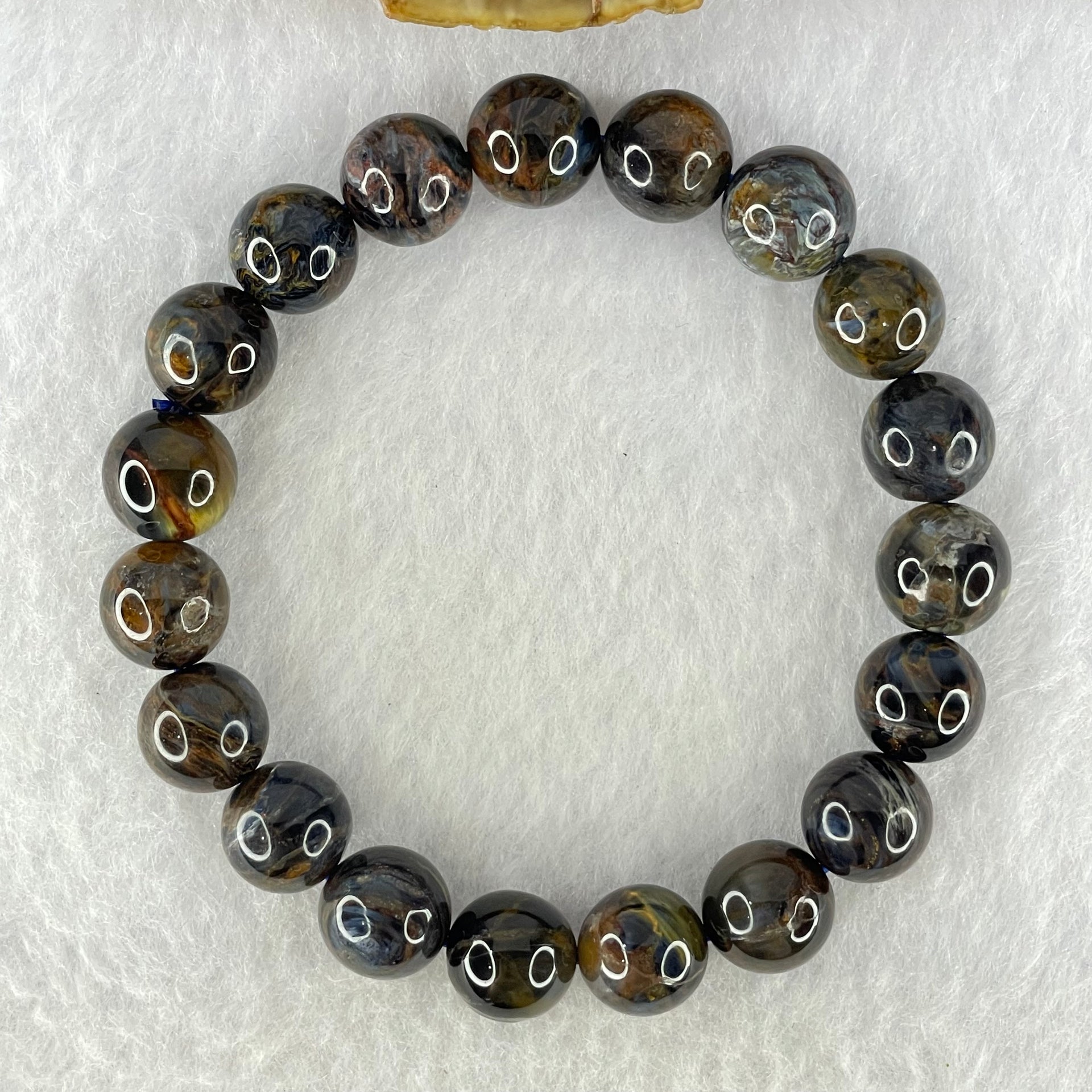 Good Grade Natural Petersite Beads Bracelet 31.34g 17cm 10.8mm 19 Beads - Huangs Jadeite and Jewelry Pte Ltd