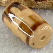 Natural Powerful Tibetan Old Oily Agate Patina Guiren Tairen Human Dzi Bead Totem Amulet Heavenly Master (Tian Zhu) 贵人天诛 4.84g 19.7 by 11.8mm - Huangs Jadeite and Jewelry Pte Ltd