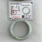 Certified Natural Type A Jelly Light Green & Light Lavender Jadeite Bangle |(53.89g | 54.0mm Inner Diameter | 13.3mm x 8.3mm | Very Very Slight External Line | Synergy, "Zi Qi Dong Lai" Noble Benefactor Magnet & Feng Shui Serenity Anchor) - Huangs Jadeite and Jewelry Pte Ltd