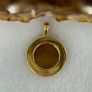 (Pre-Love) Imperial Harvest Type A Yellow Jadeite in 750 18K Yellow Gold 3.35g 17.7 by 3.8mm - Huangs Jadeite and Jewelry Pte Ltd