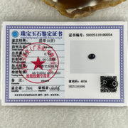 Type A Translucent Black Omphacite Jadeite Oval Cabouchon Stone For Setting 0.84g 11.2 by 8.6 by 4.6mm - Huangs Jadeite and Jewelry Pte Ltd