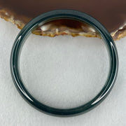 Good Grade Type A Icy Blueish Green Jadeite Bangle Internal Diameter 57.6mm 34.25g 10.7 by 6.8mm (Perfect) - Huangs Jadeite and Jewelry Pte Ltd
