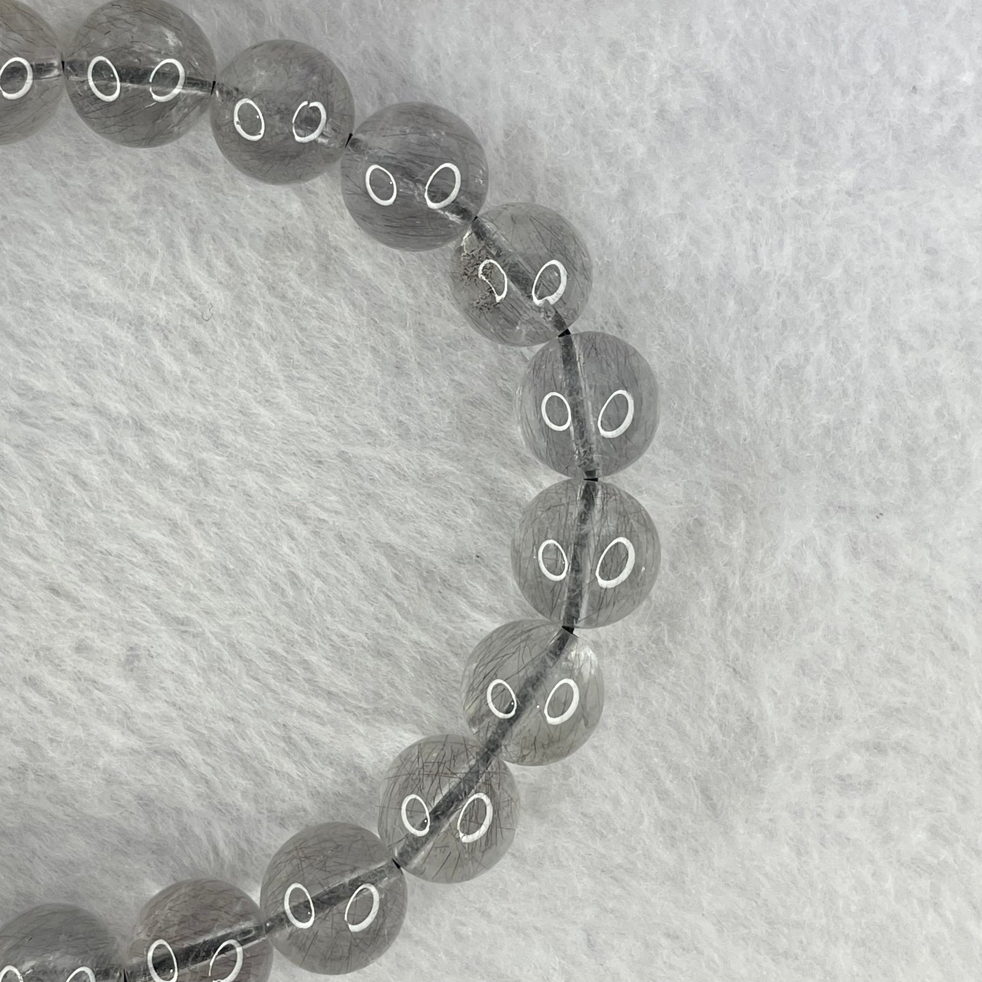 Above Average Grade Natural Blue Super 7 Crystal Bracelet 天然蓝超七水晶手链 25.15g 16.5cm 9.8mm 20 Beads - Huangs Jadeite and Jewelry Pte Ltd