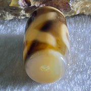 Natural Powerful Tibetan Old Oily Agate Patina Guiren Tairen Human Dzi Bead Totem Amulet Heavenly Master (Tian Zhu) 贵人天诛 4.82g 19.8 by 11.8mm - Huangs Jadeite and Jewelry Pte Ltd