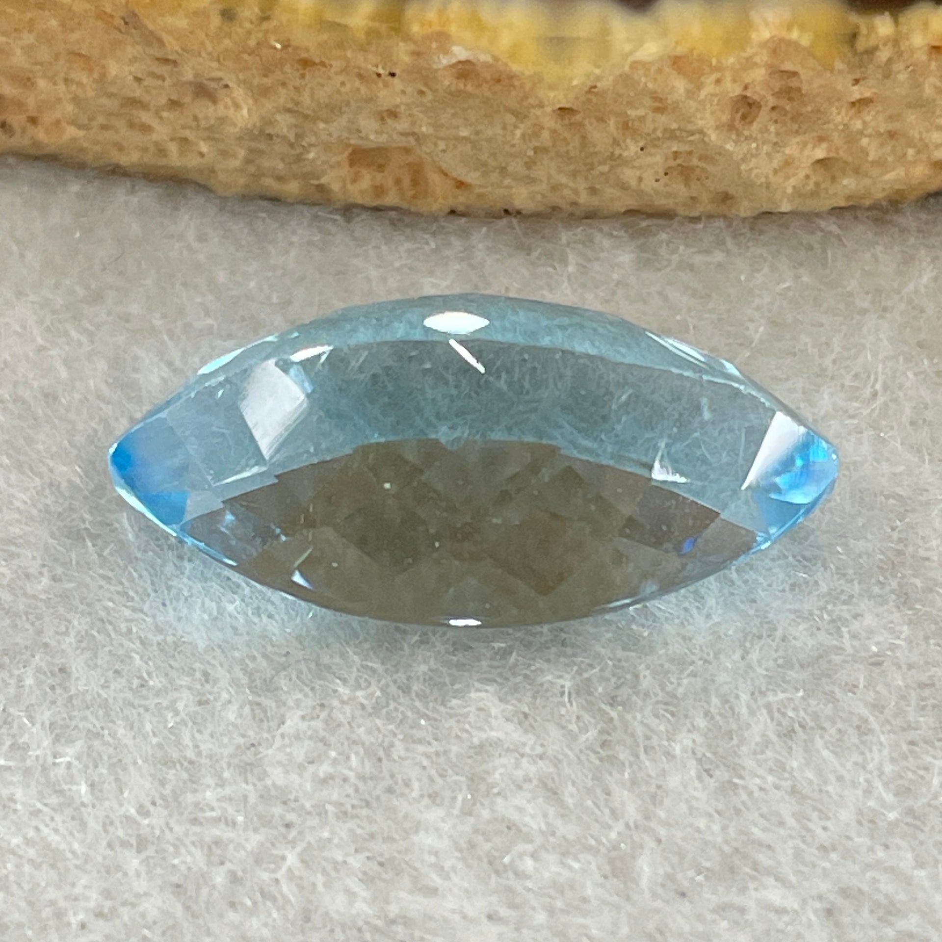 Natural Sky Blue Topaz Marquise Shape 11.37ct 19.5 by 10.4 by 7.3mm - Huangs Jadeite and Jewelry Pte Ltd