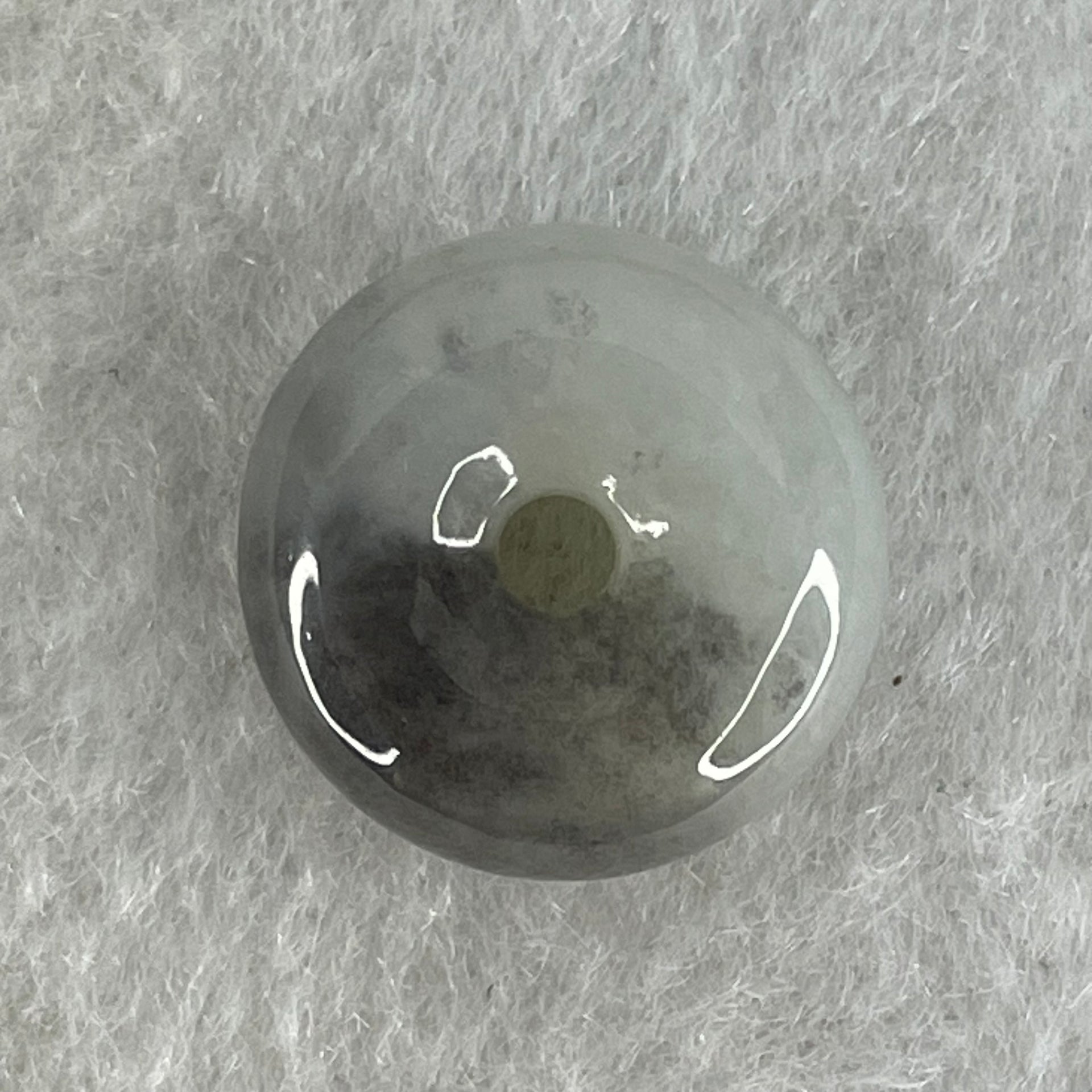 Type A Light Lavender and Wuji Grey Jadeite Ping An Kou Charm/Pendant 2.71g 14.8 by 6.1mm - Huangs Jadeite and Jewelry Pte Ltd
