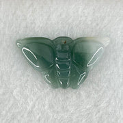 Type A Icy Blueish Green to White Jadeite Butterfly Pendant 3.27g 29.5 by 16.3 by 4.2mm - Huangs Jadeite and Jewelry Pte Ltd