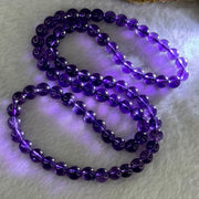 Good Grade Natural Amethyst Necklace 39.51g 7.3mm 79 Beads - Huangs Jadeite and Jewelry Pte Ltd