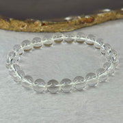 Natural Clear Quartz Bracelet 天然白水晶手链 18.61g 16.5cm 8.4mm 24 Beads - Huangs Jadeite and Jewelry Pte Ltd