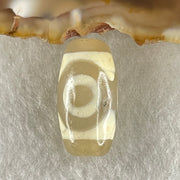 Natural Powerful Tibetan Old Oily Agate 3 Eyes Dzi Bead Heavenly Master (Tian Zhu) 三眼天诛 3.10g 20.0 by 10.5mm - Huangs Jadeite and Jewelry Pte Ltd