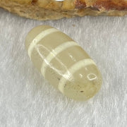 Natural Powerful Tibetan Old Oily Agate 3-Lines Dzi Bead Heavenly Master (Tian Zhu) 三行天诛 2.86g 19.5 by 10.0mm - Huangs Jadeite and Jewelry Pte Ltd