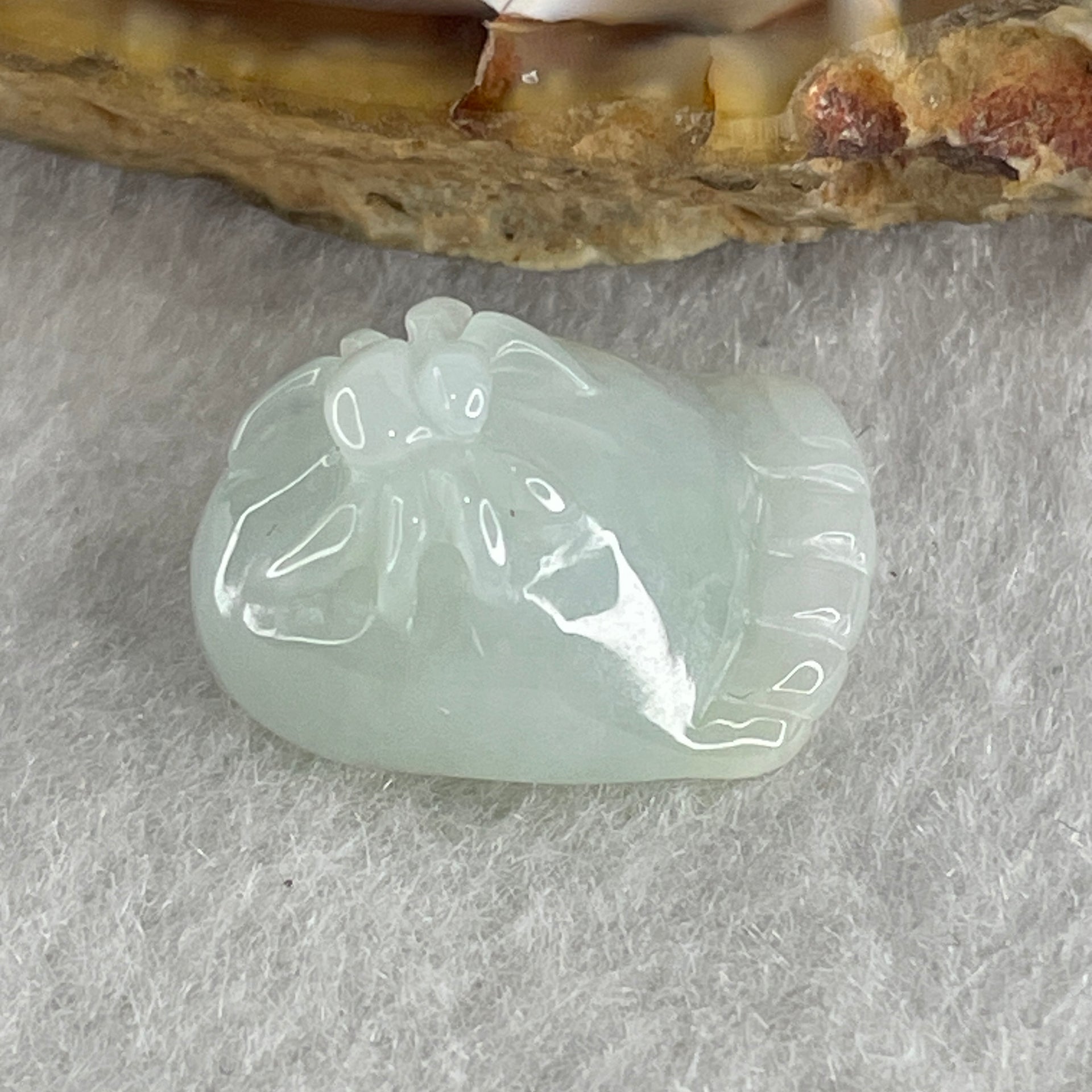 Natural Type A Sky Blue Jadeite Spider on Foot Charm Pendant 3.61g 18.1 by 13.0 by 10.6mm - Huangs Jadeite and Jewelry Pte Ltd