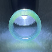 Type A Icy Blueish Green Jadeite Ring 4.13g 6.9 by 3.6mm US7.7 HK16.8 (Perfect) - Huangs Jadeite and Jewelry Pte Ltd