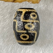 Natural Powerful Tibetan Old Oily Agate 9 Eyes Dzi Bead Heavenly Master (Tian Zhu) 九眼天诛 1.96g 13.6 by 10.0mm - Huangs Jadeite and Jewelry Pte Ltd