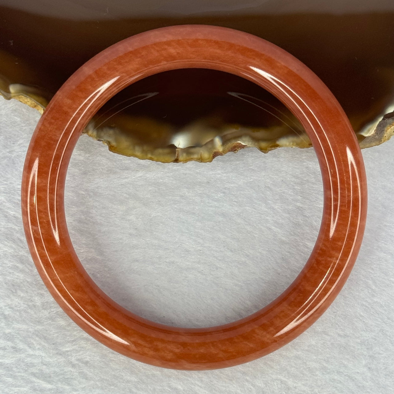 Red Quartzite Jade Bangle 天山玉手镯 Internal Diameter 61.0mm 49.43g 10.6 by 10.6mm - Huangs Jadeite and Jewelry Pte Ltd