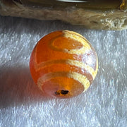 Natural Powerful Tibetan Old Oily Agate 1 Eye With Mountain Support Dzi Bead Heavenly Master (Tian Zhu) 一眼靠天珠 1.50g 10.1 by 10.4mm - Huangs Jadeite and Jewelry Pte Ltd