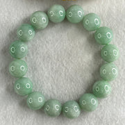 Type A Green Jadeite Beads Bracelet 60.01g 16.5cm 13.2mm 16 Beads - Huangs Jadeite and Jewelry Pte Ltd