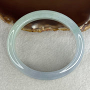 Type A Jelly Faint Green Faint Lavender Jadeite Oval Bangle 48.77g Inner Diameter 57.7mm 12.1 by 8.0mm with NGI Cert No. 32888362 (Internal Line) - Huangs Jadeite and Jewelry Pte Ltd