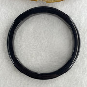 Natural Cats Eye Black Obsidian Bangle 53.73g Inner Diameter 58.3mm 11.6 by 12.2mm (Perfect) - Huangs Jadeite and Jewelry Pte Ltd