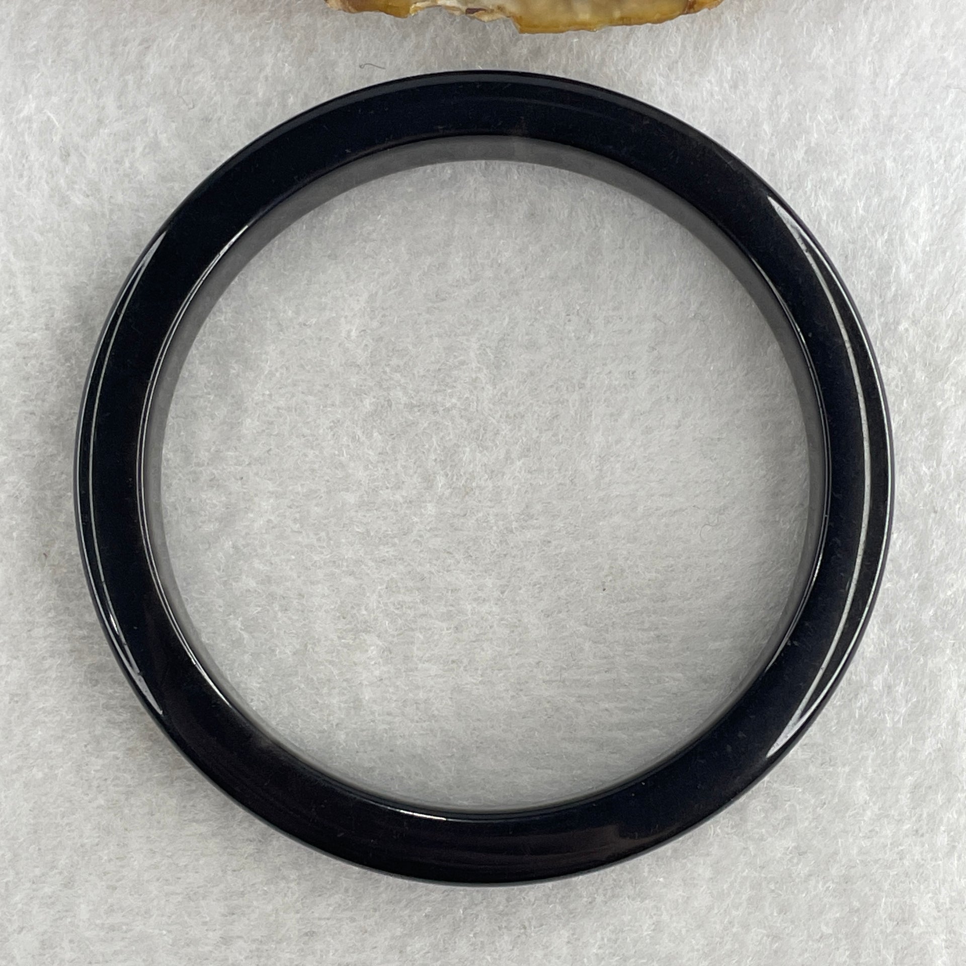 Natural Cats Eye Black Obsidian Bangle 53.73g Inner Diameter 58.3mm 11.6 by 12.2mm (Perfect) - Huangs Jadeite and Jewelry Pte Ltd