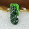 Natural Green Nephrite Bat Pendant 13.53g 41.4 by 16.6 by 13.2mm - Huangs Jadeite and Jewelry Pte Ltd