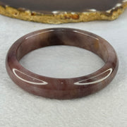 Transparent Dark Purple with Yellow Quartzite Jade Bangle 天山玉手镯 Internal Diameter 62.0mm 55.90g 14.8 by 8.8mm - Huangs Jadeite and Jewelry Pte Ltd