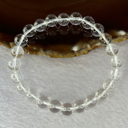 Natural Clear Quartz Bracelet 天然白水晶手链 18.55g 16.5cm 8.4mm 24 Beads - Huangs Jadeite and Jewelry Pte Ltd