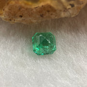 Natural Colombia Green Emerald (Beryl) Cut-Cornered Rectangular step cut 0.52ct 4.8 by 4.7 by 3.5mm - Huangs Jadeite and Jewelry Pte Ltd