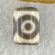 Natural Powerful Tibetan Old Oily Agate 3 Eyes Dzi Bead Heavenly Master (Tian Zhu) 三眼天诛 3.30g 15.4 by 11.0mm - Huangs Jadeite and Jewelry Pte Ltd
