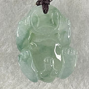 Type A Lavender with Blueish Green Piao Hua Jadeite Male Pixiu String Bracelet 10.87g 24.0 by 18.2 by 14.2mm - Huangs Jadeite and Jewelry Pte Ltd