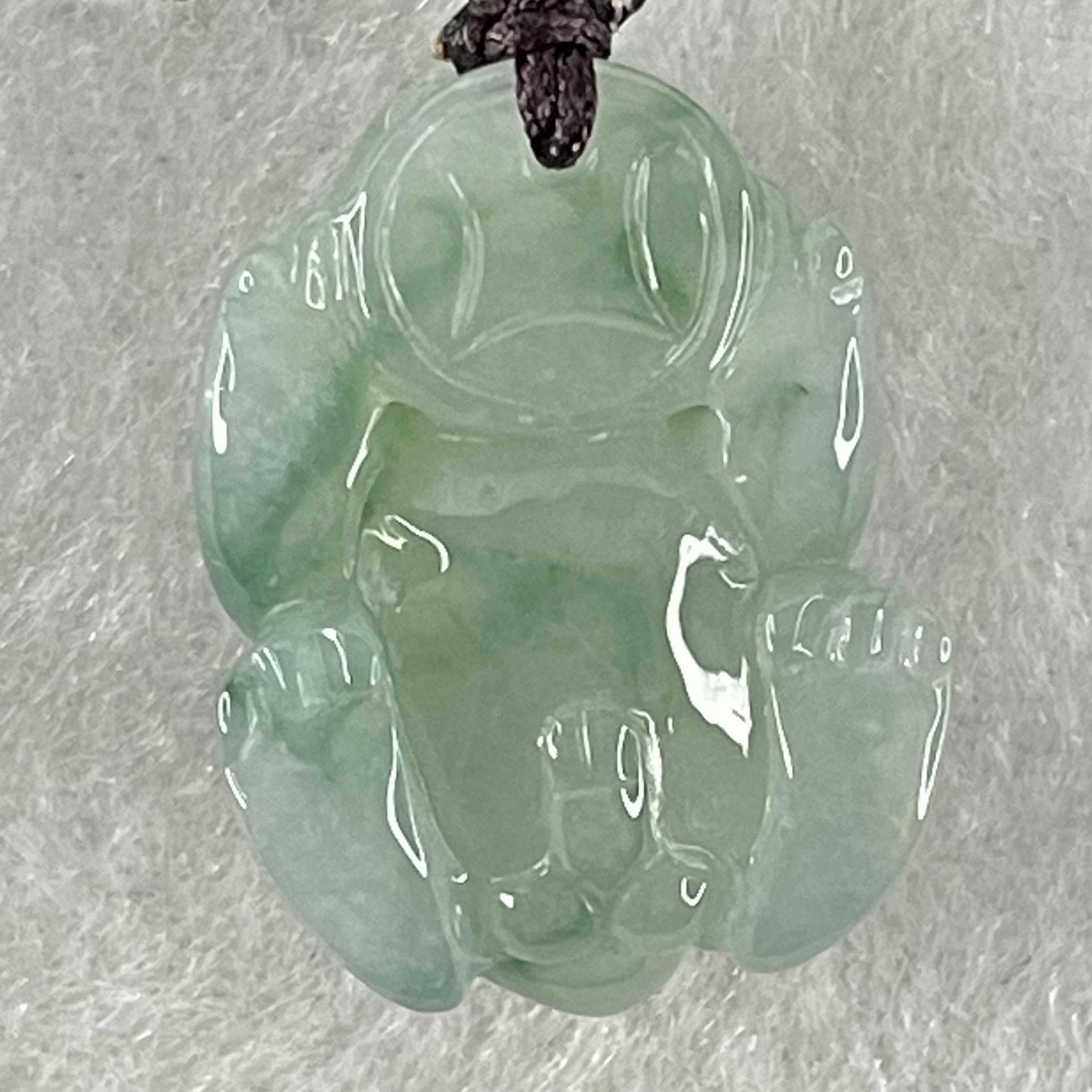 Type A Lavender with Blueish Green Piao Hua Jadeite Male Pixiu String Bracelet 10.87g 24.0 by 18.2 by 14.2mm - Huangs Jadeite and Jewelry Pte Ltd