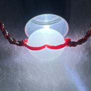 Type A Lavender Jadeite Ping An Kou Donut Charm in String Bracelet 4.20g 16.6 by 5.2mm - Huangs Jadeite and Jewelry Pte Ltd