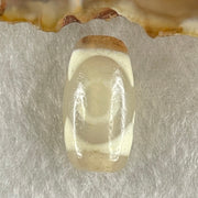 Natural Powerful Tibetan Old Oily Agate 3 Eyes Dzi Bead Heavenly Master (Tian Zhu) 三眼天诛 3.10g 19.4 by 10.4mm - Huangs Jadeite and Jewelry Pte Ltd