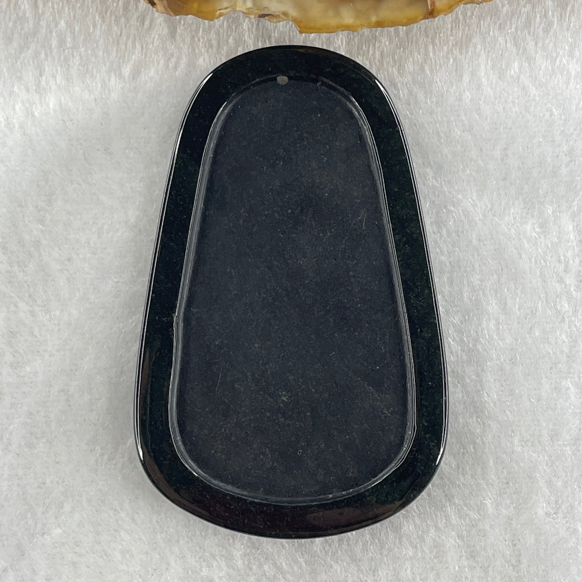 Type A Opaque to Partial Translucent Black Omphacite Jadeite Dragon Carp Pendant 20.39g 57.5 by 36.6 by 7.5mm - Huangs Jadeite and Jewelry Pte Ltd