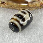 Natural Powerful Tibetan Old Oily Agate Double Cai Shen Dzi Bead Heavenly Master (Tian Zhu) 双财神长天珠 4.34g 18.1 by 12.1mm - Huangs Jadeite and Jewelry Pte Ltd