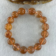 Special Good Grade Natural Reddish Copper Rutilated Quartz Beads Bracelet 36.42g 15cm 11.9mm 16Beads - Huangs Jadeite and Jewelry Pte Ltd