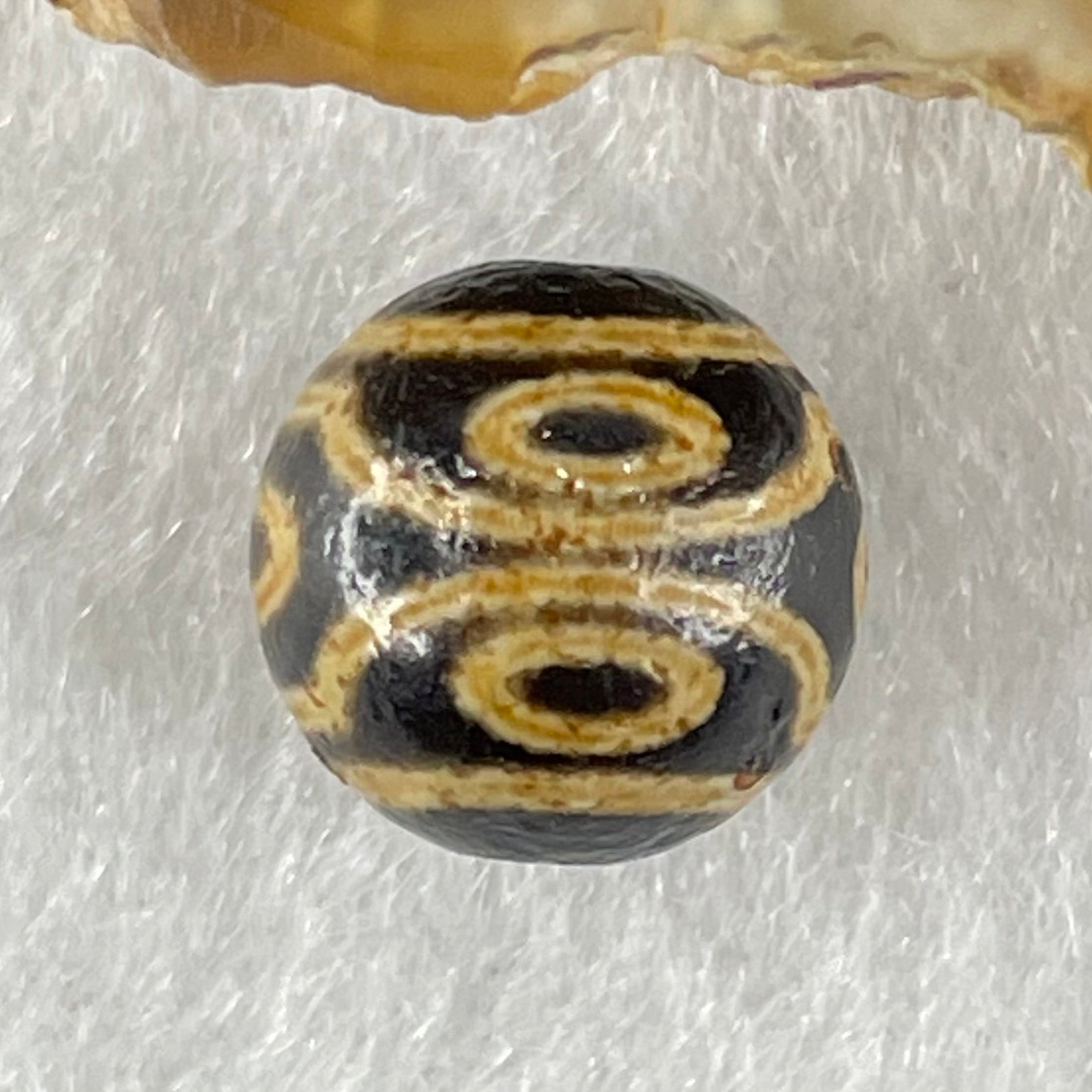 Natural Powerful Tibetan Old Oily Agate 6 Eyes Dzi Bead Heavenly Master (Tian Zhu) 六眼天诛 1.46g 10.3 by 10.4mm - Huangs Jadeite and Jewelry Pte Ltd