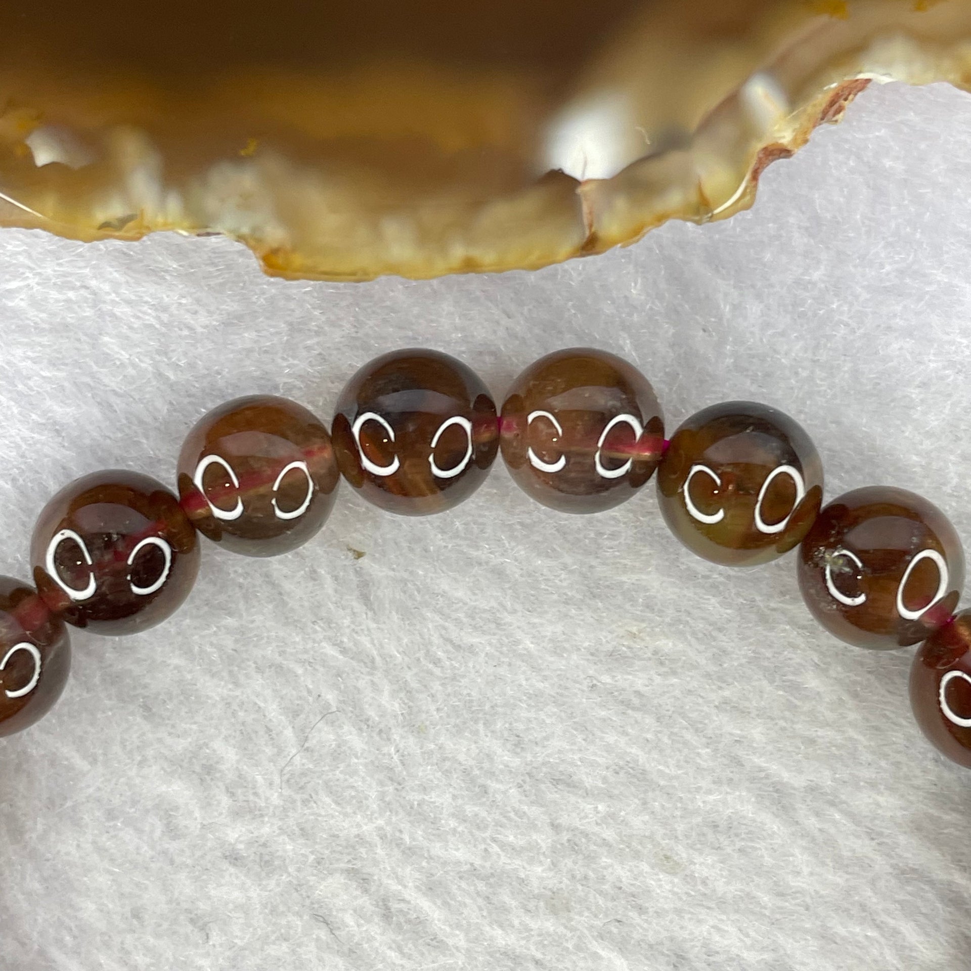 Natural Auralite Crystal Bracelet 极光手链 20.25g 8.9 mm 22 Beads - Huangs Jadeite and Jewelry Pte Ltd