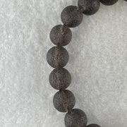 Grey Liuli Beads Bracelet 20.48g 16cm 9.5mm 21Beads - Huangs Jadeite and Jewelry Pte Ltd