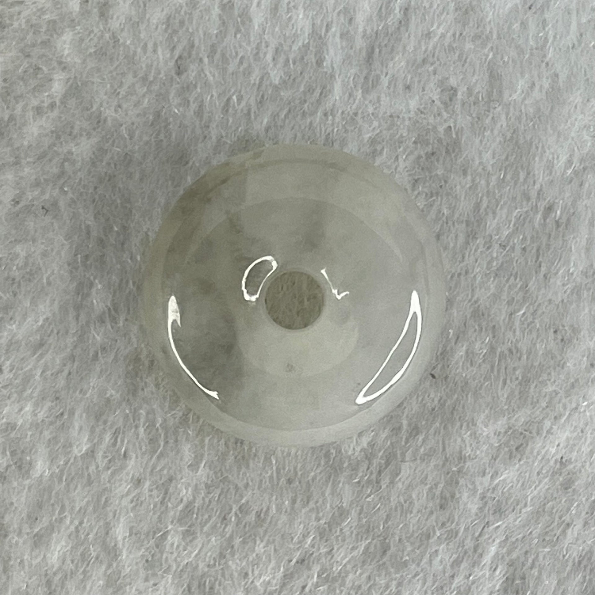 Type A Semi Icy Light Lavender With Wuji Grey Jadeite Ping An Kou Charm/Pendant 2.19g 13.6 by 5.7mm - Huangs Jadeite and Jewelry Pte Ltd