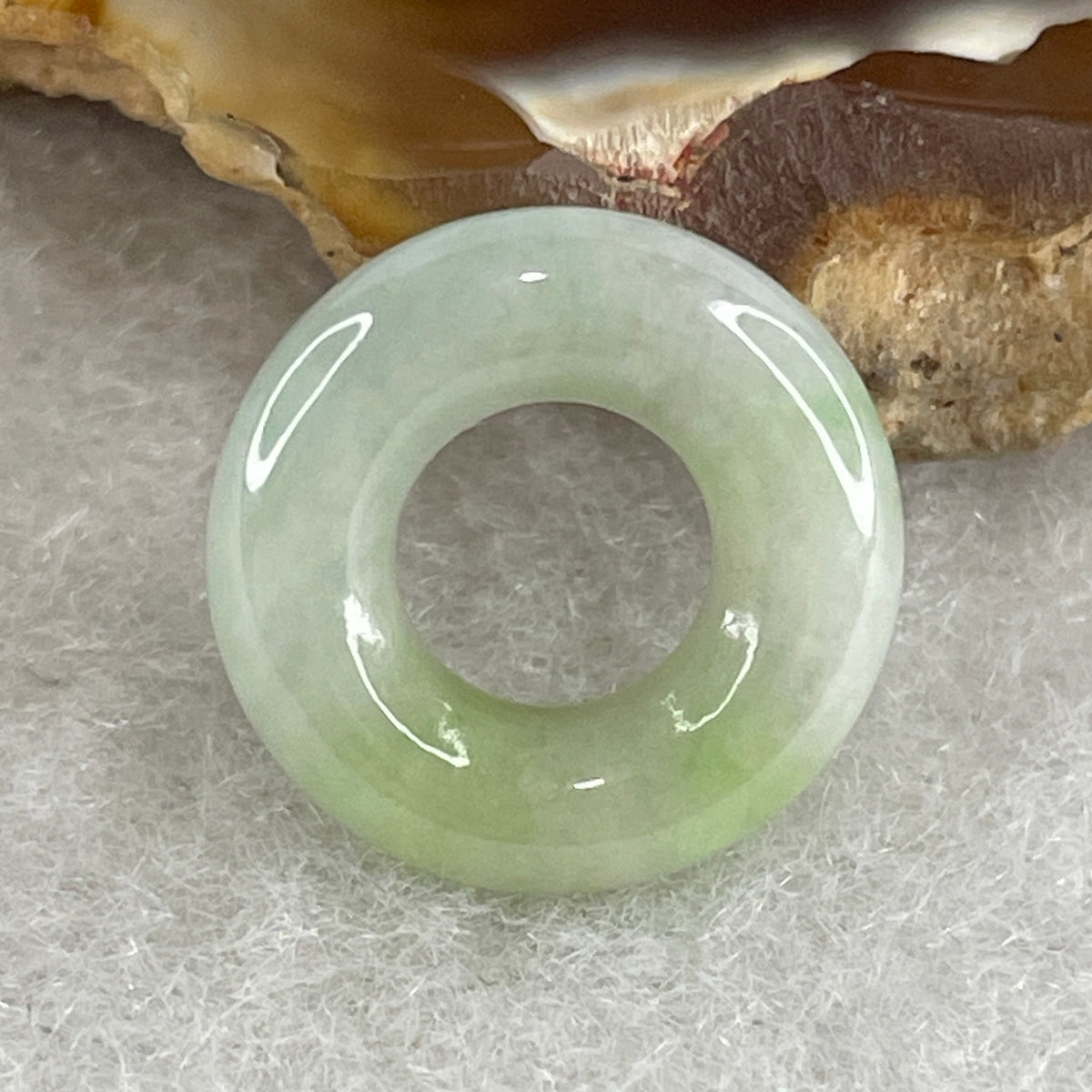 Natural Type A Green Jadeite Mini Ping An Kou Pendant | Safety, Harmony & Abundance Talisman (1.04g | 13.2 x 3.5mm) - Huangs Jadeite and Jewelry Pte Ltd