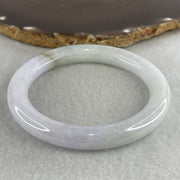 Certified Natural Type A Light Green & Lavender Jadeite Full Round Bangle | 60.4mm Yuan Tiao (60.38g 10.2x10.0mm | Internal Line | Imperial Wholeness, Royal Fortune & Heart Vitality) - Huangs Jadeite and Jewelry Pte Ltd