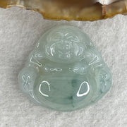 Certified Natural Type A Jelly Light Green with Green Piao Hua Jadeite Milo Laughing Buddha 6.33g 23.7 by 25.8 by 7.2mm - Huangs Jadeite and Jewelry Pte Ltd